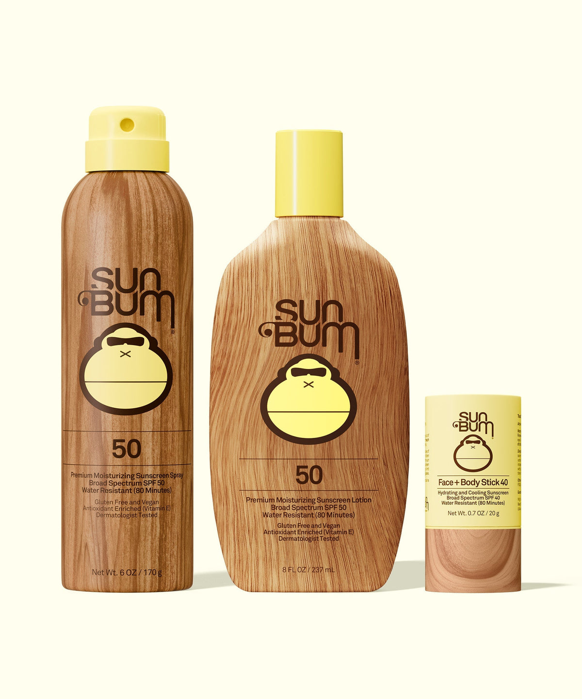 SPF 50 Spray + Lotion + Face and Body Stick 40 Bundle Q1